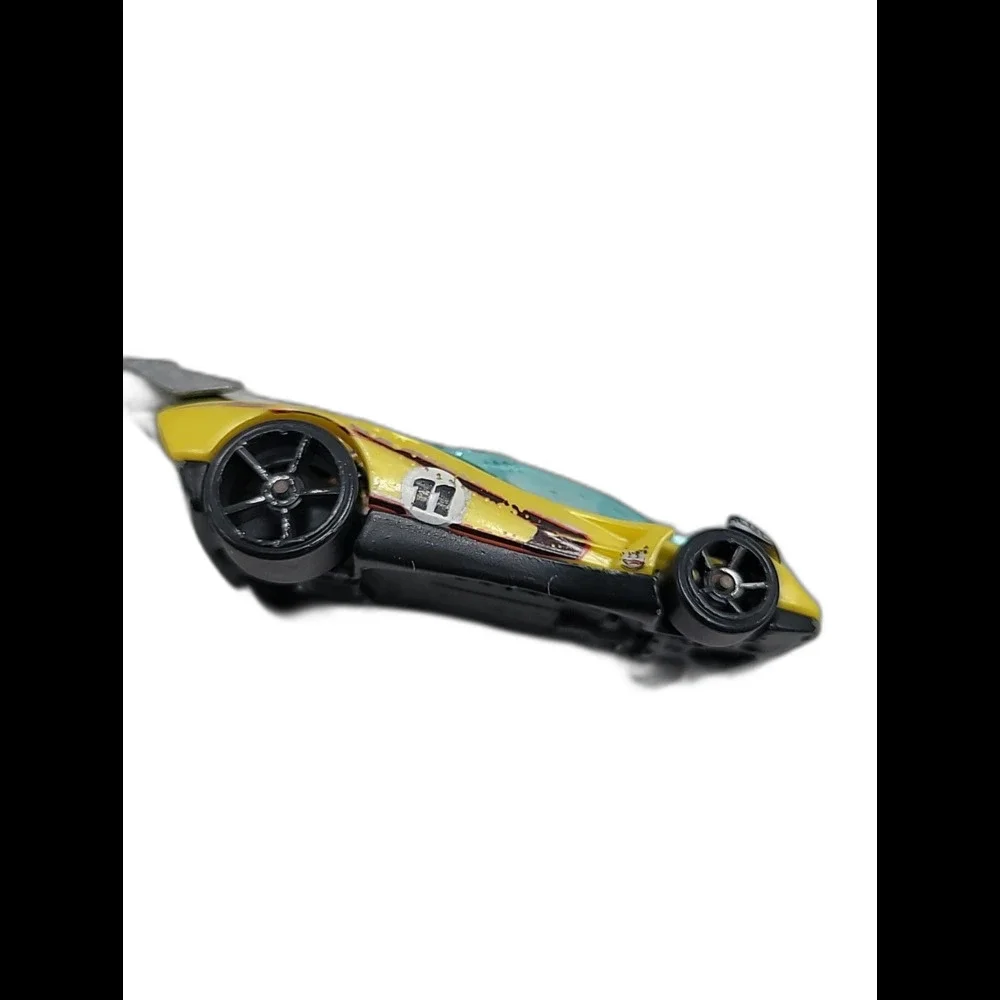 2009 Hot Wheels Yellow Flathead Fury HW Connect Cars Die-Cast Loose Mattel 1:64